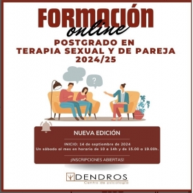 edición 2024-2025 POSTGRADO EN TERAPIA SEXUAL Y DE PAREJA DENDROS 2024-2025 - Psicóloga Eva Aguilar Moreno